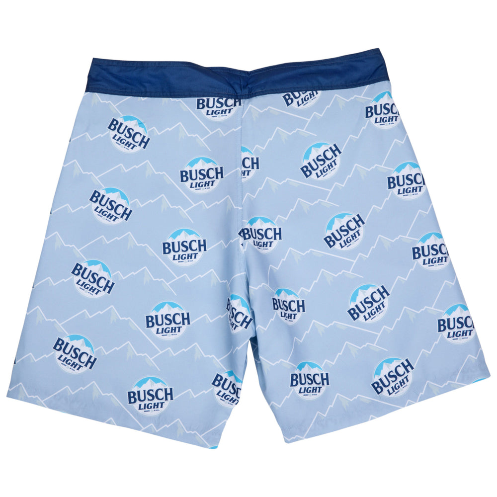 Busch Light Logo and Mountain Range All Over Print Board Shorts Image 2