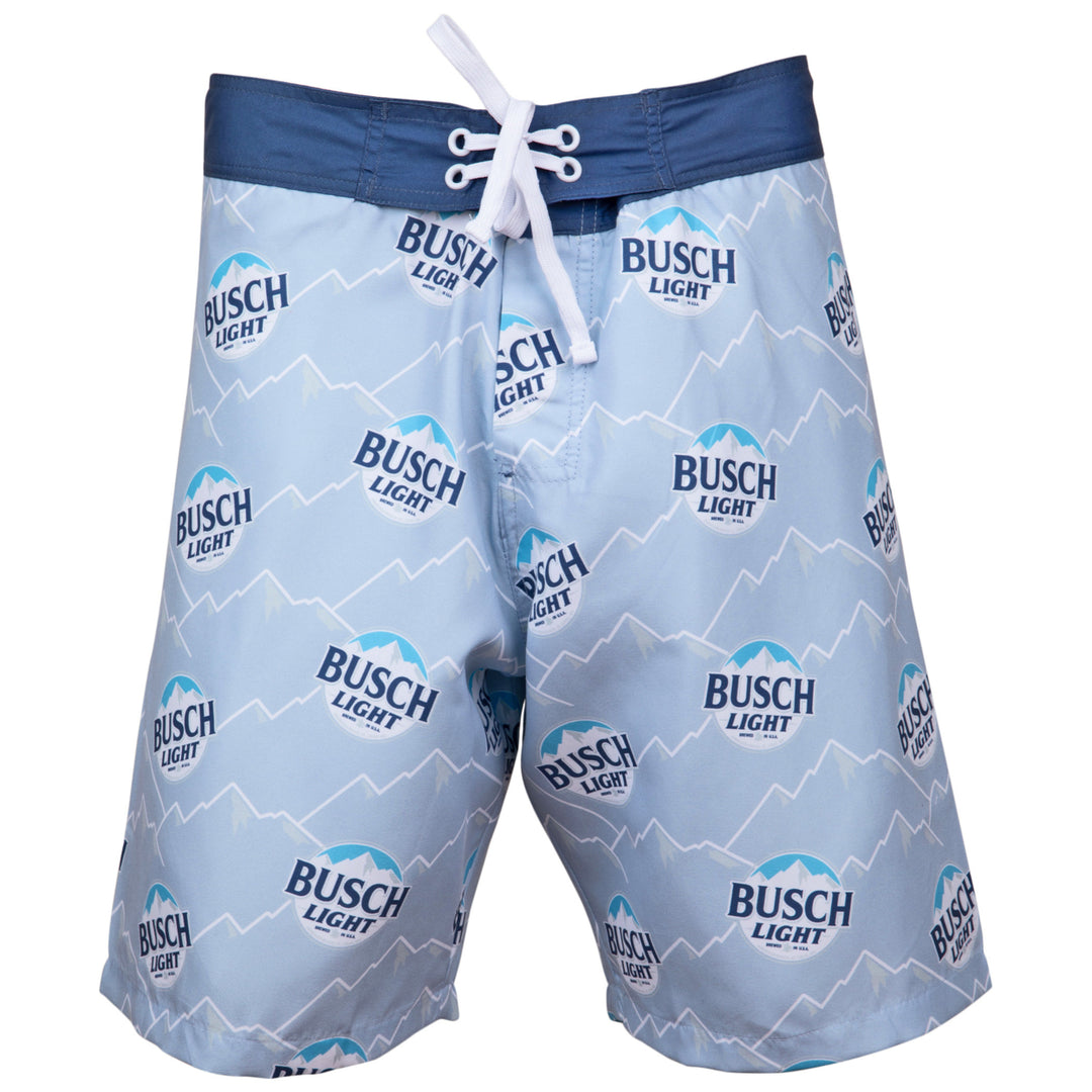 Busch Light Logo and Mountain Range All Over Print Board Shorts Image 3