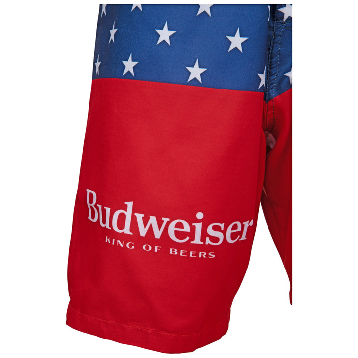 Budweiser King of Beers Stars and Stripes Mens Swim Trunks Board Shorts Image 4