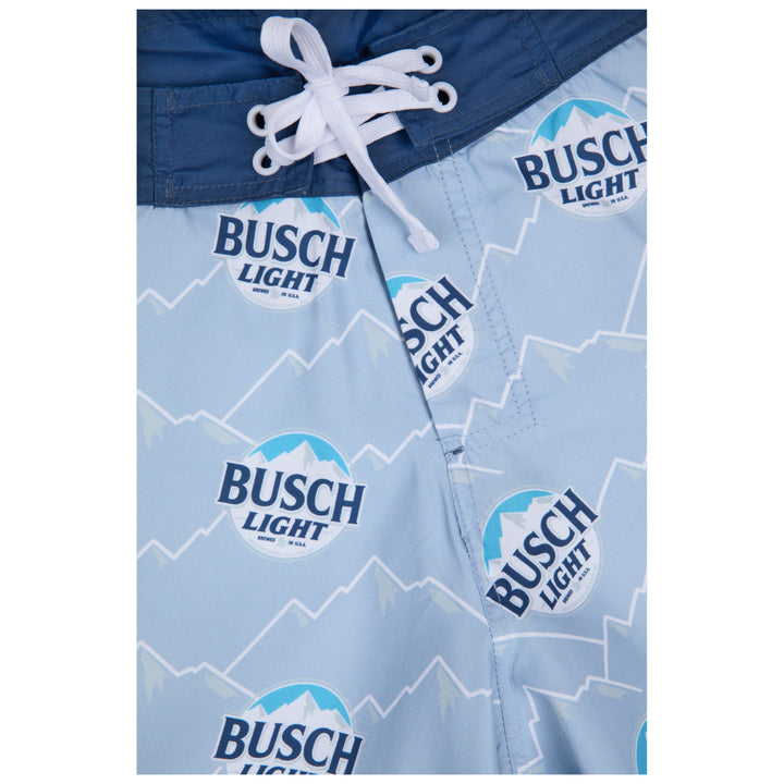 Busch Light Logo and Mountain Range All Over Print Board Shorts Image 4