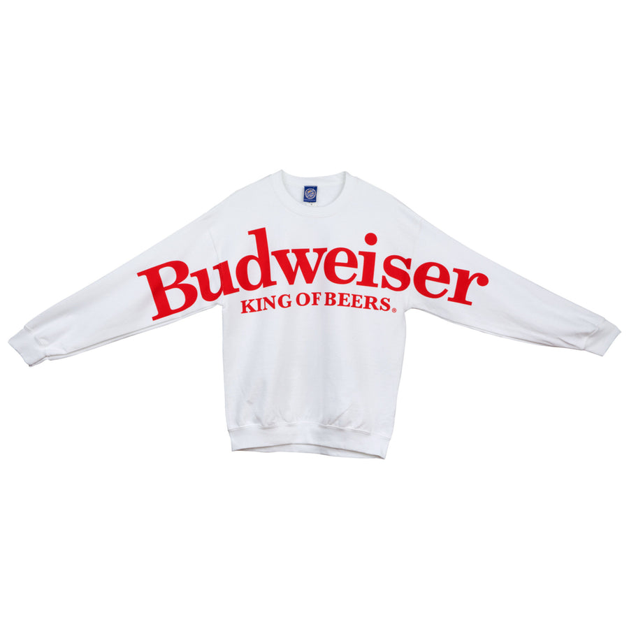 Budweiser King Of Beers Arm To Arm Full Spread Print Crew Sweatshirt Image 1