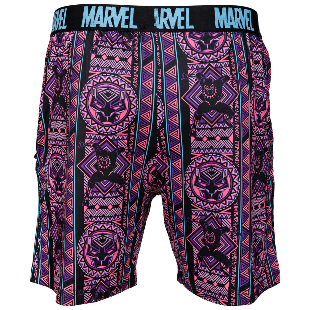 Marvel Comics Black Panther Neon Casual Shorts Image 2