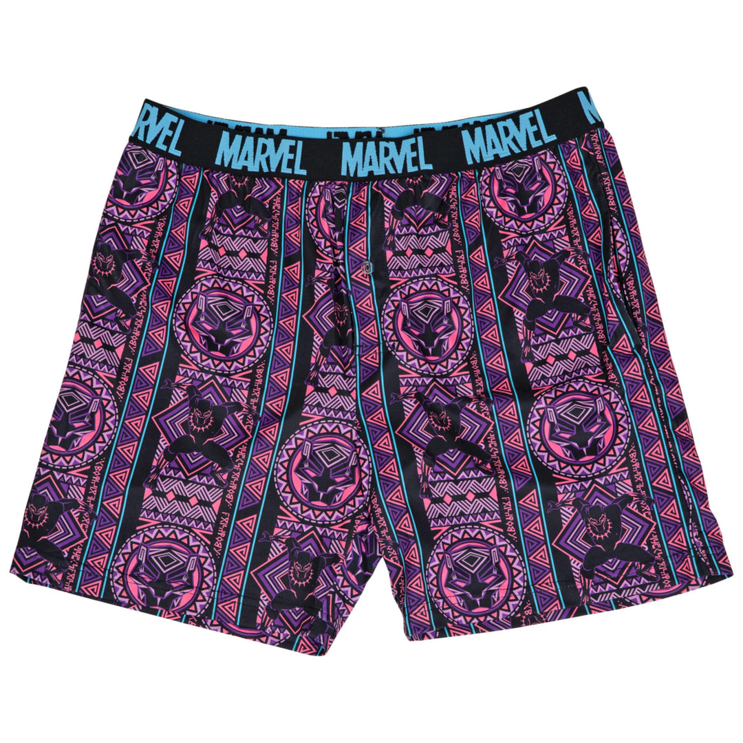 Marvel Comics Black Panther Neon Casual Shorts Image 3