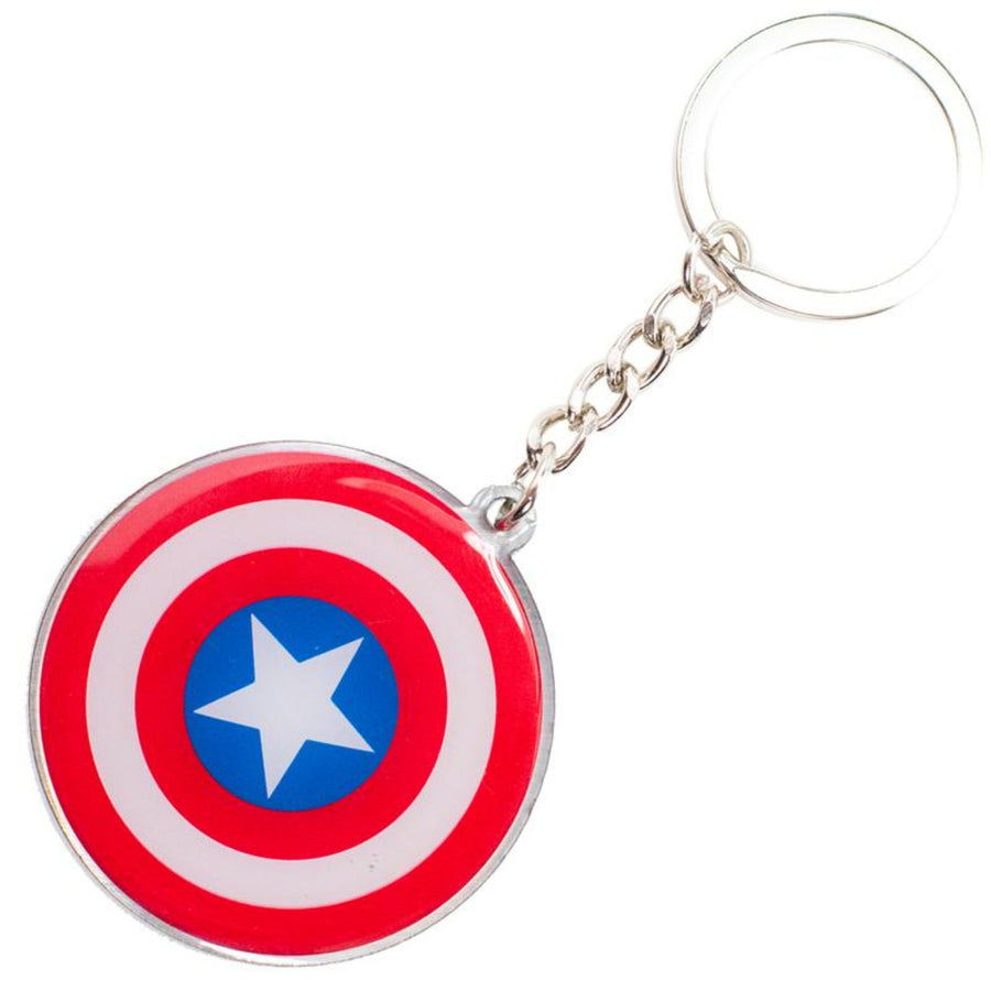 Marvel Comics Captain America Metal Shield Keychain Image 1