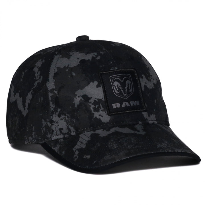 Ram Logo Woven Patch All Over Print Camo Pre-Curved Adjustable Hat Image 3
