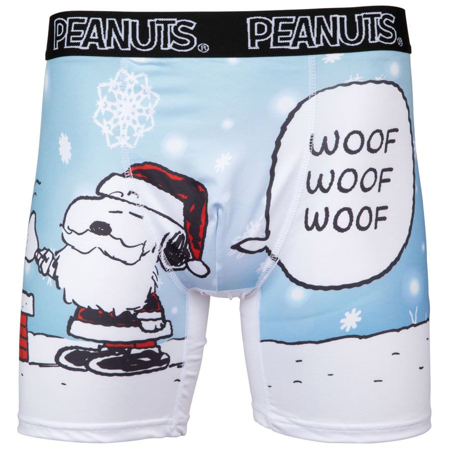 Peanuts Christmas Snoopy and Woodstock 2-Sided Boxer Briefs Image 1