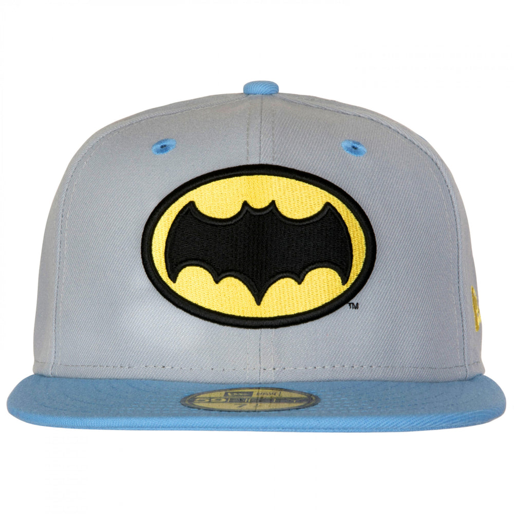 Batman Adam West Logo  Era 59Fifty Fitted Flat Bill Hat Image 2