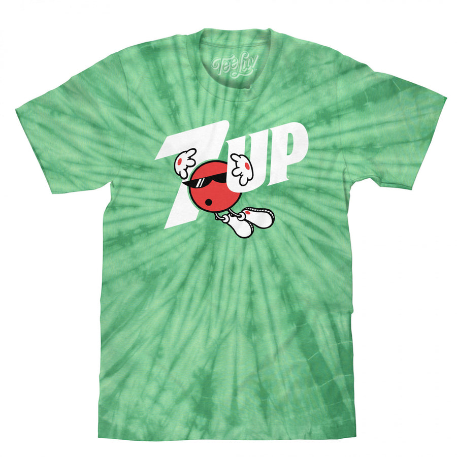 7UP Retro 80s Cool Spot Logo Tie-Dye T-Shirt Image 1