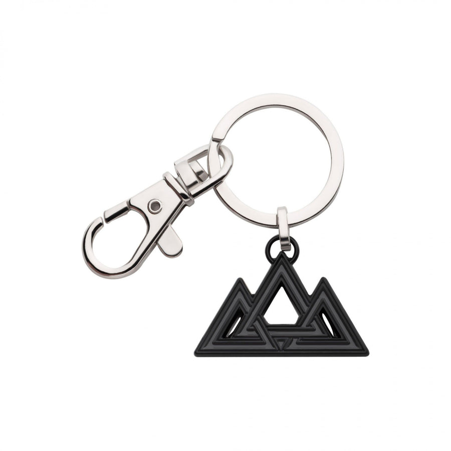 Black Adam Rebellion Triangles Keychain Image 1