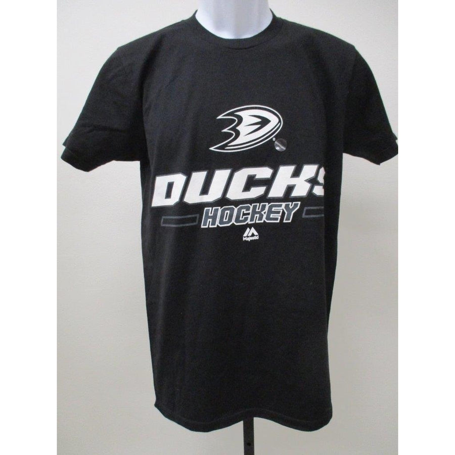 Anaheim Ducks Adult Mens Size S Small Black Majestic Shirt MSRP 26 Image 1