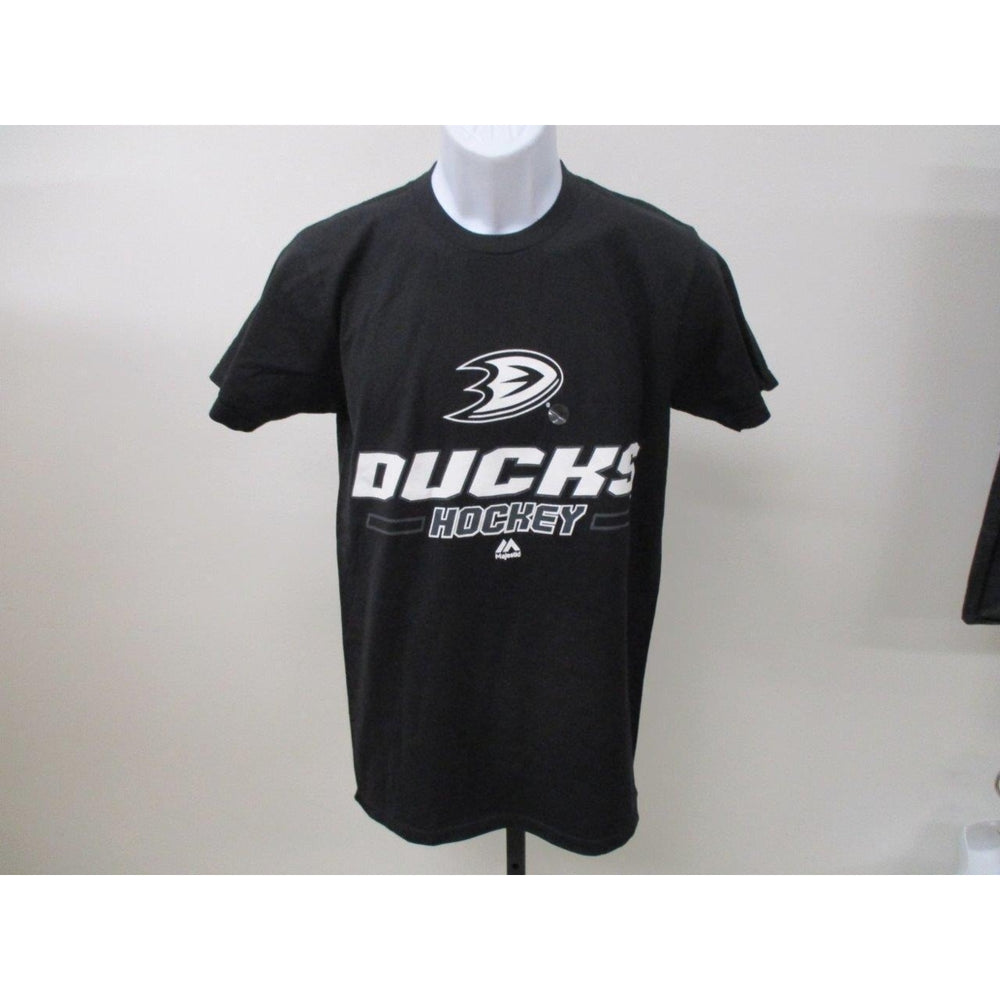Anaheim Ducks Adult Mens Size S Small Black Majestic Shirt MSRP 26 Image 2