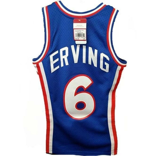 1976-77 Dr J Julius Erving 6 76ers Mens XS X-Small Mitchell and Ness Jersey 130 Image 2