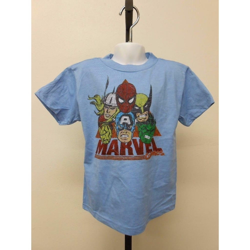 Spiderman Cpt America Thor Kids Size 5/6 M Medium Marvel Shirt Image 2