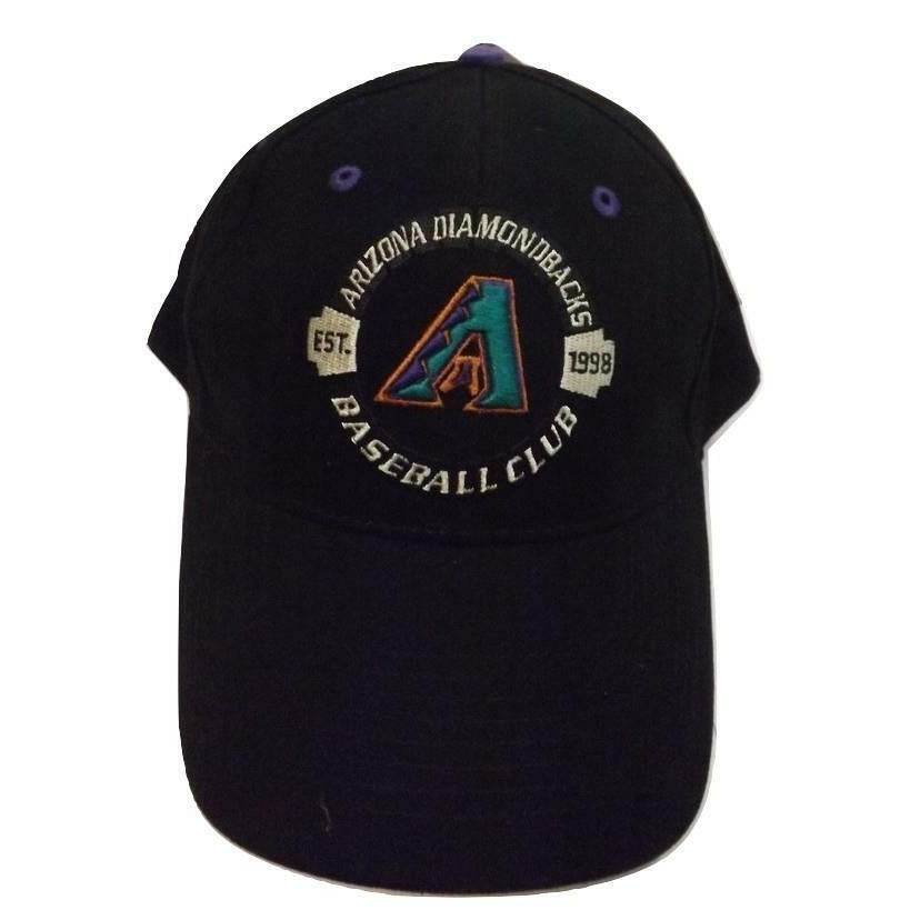 Arizona Diamondbacks Baseball Mens Adult Size OSFA Black Cap Hat Image 1