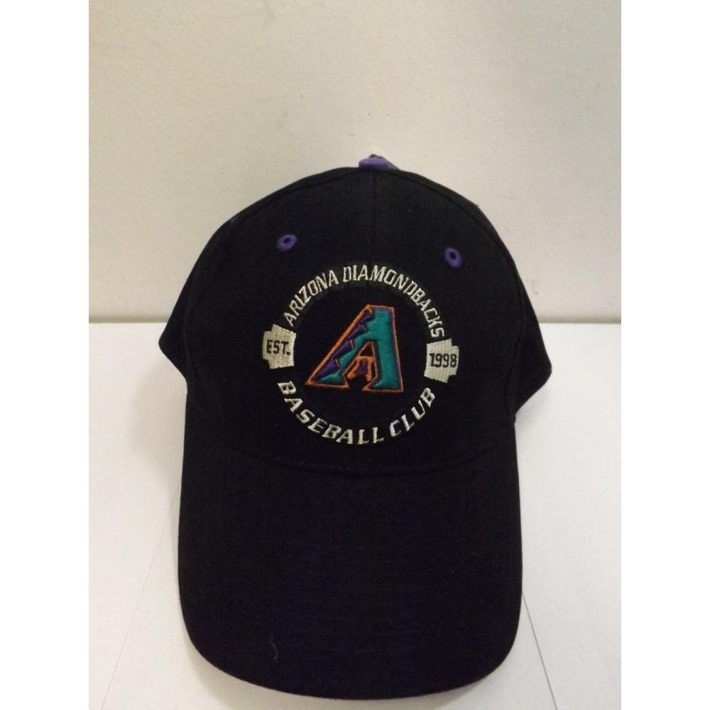 Arizona Diamondbacks Baseball Mens Adult Size OSFA Black Cap Hat Image 2