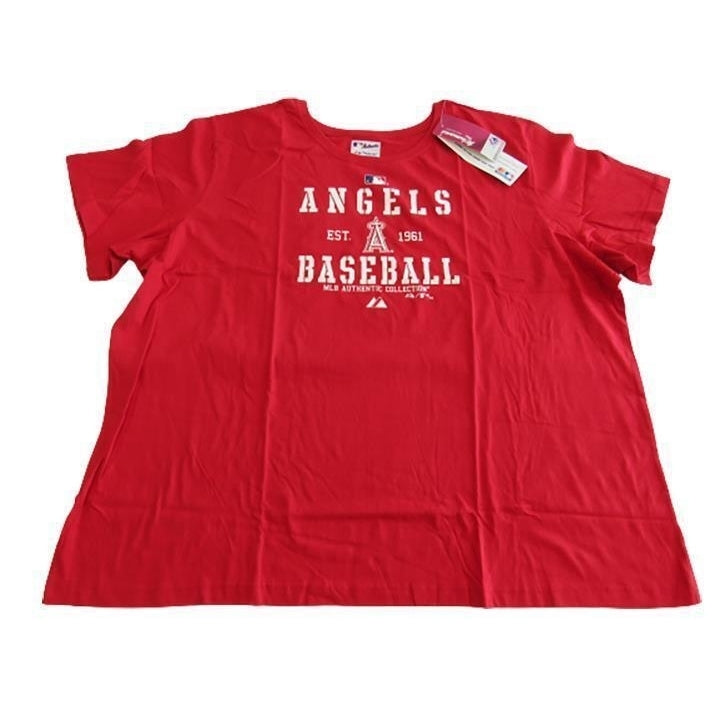 Anaheim Angels Womens Plus Size 4X Majestic Red Shirt Image 1