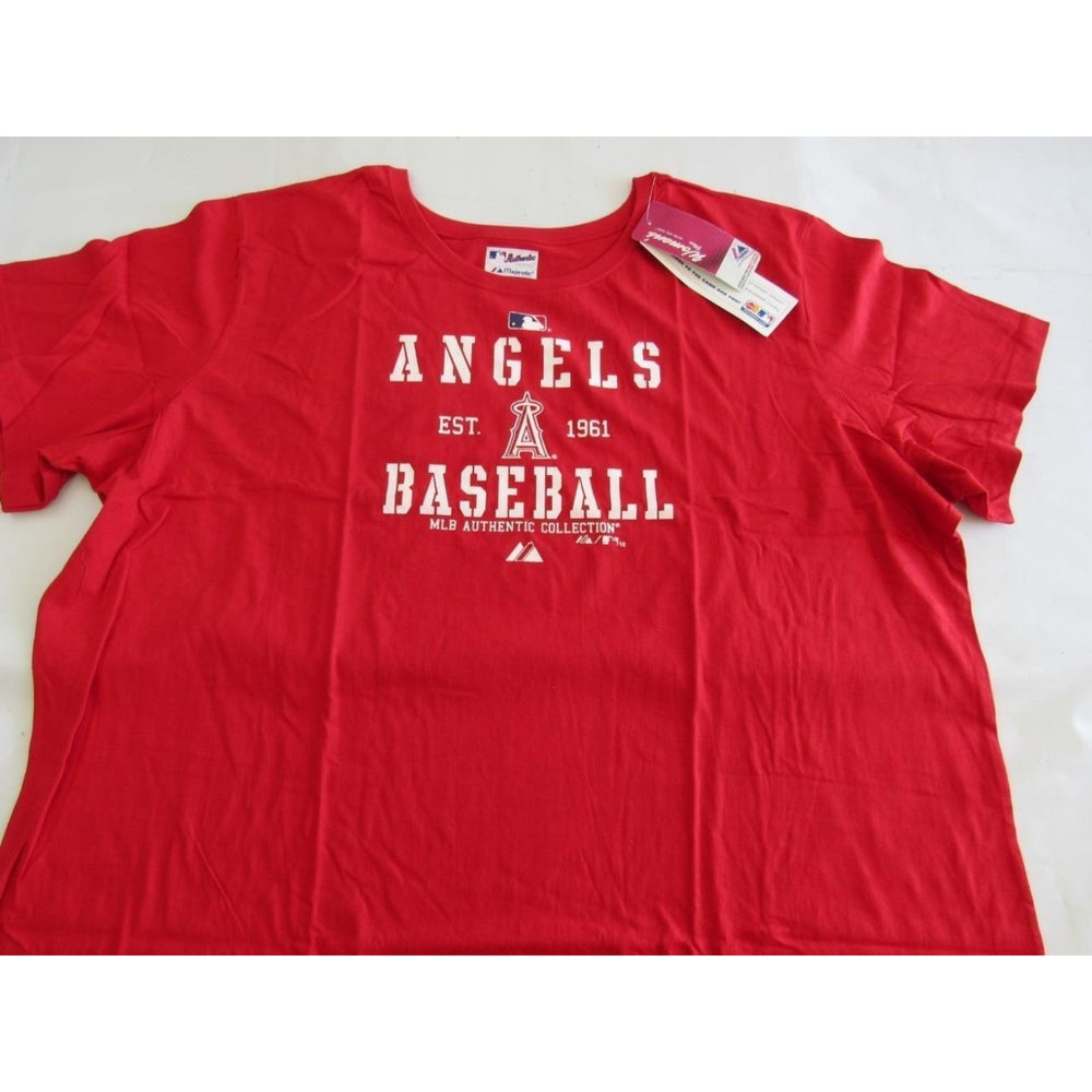Anaheim Angels Womens Plus Size 4X Majestic Red Shirt Image 2