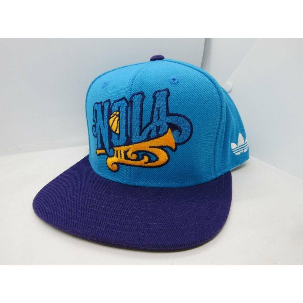 1988  Orleans NOLA Pelicans Mens Size OSFA Adidas Snapback Flatbrim Hat 24 Image 2