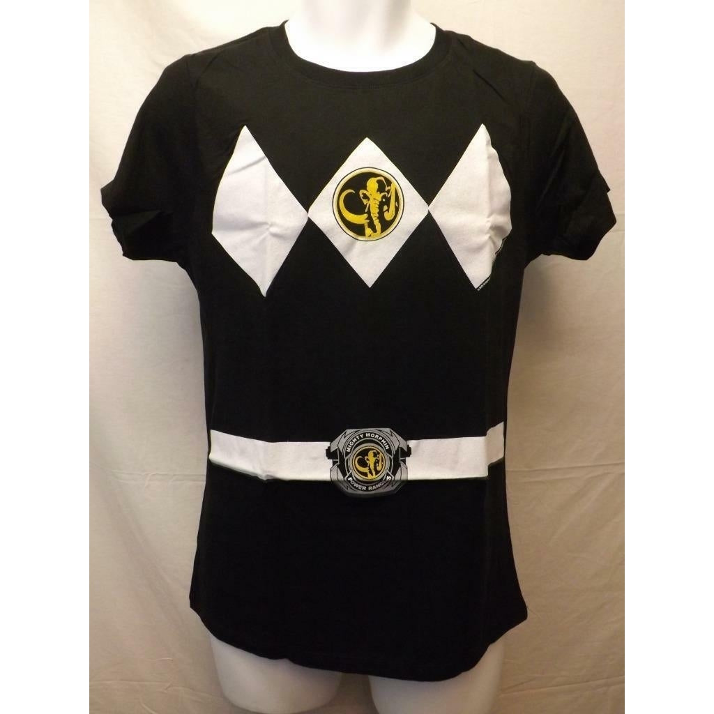 BLACK Mighty Morphin Power Rangers YOUTH Size XL XLarge Shirt Image 3