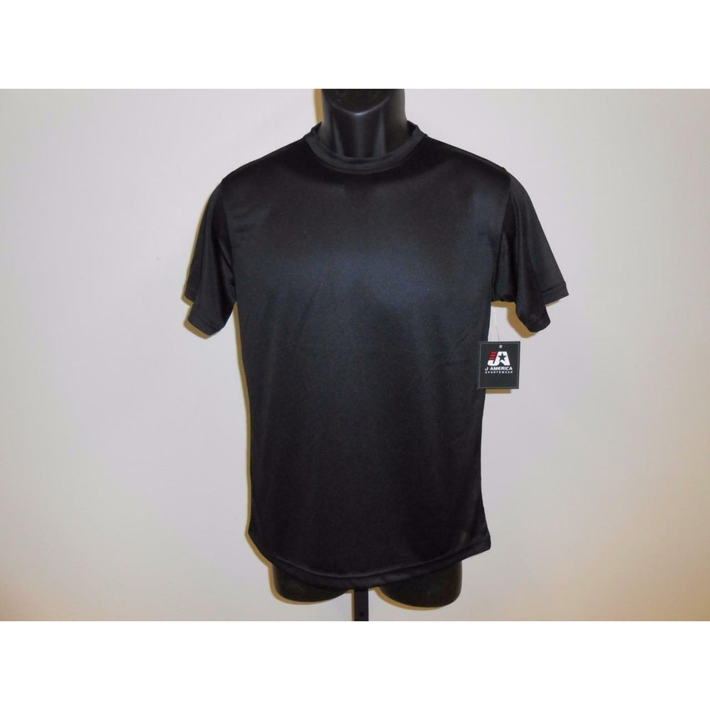 Youth Size XL XLarge 18/20 Black Polyester Performance Shirt Image 2