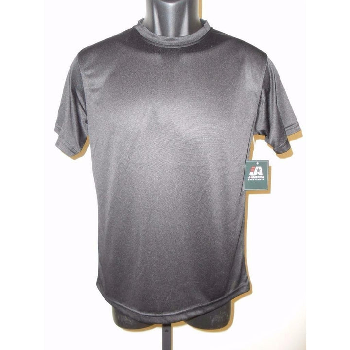 Youth Size XL XLarge 18/20 Black Polyester Performance Shirt Image 3