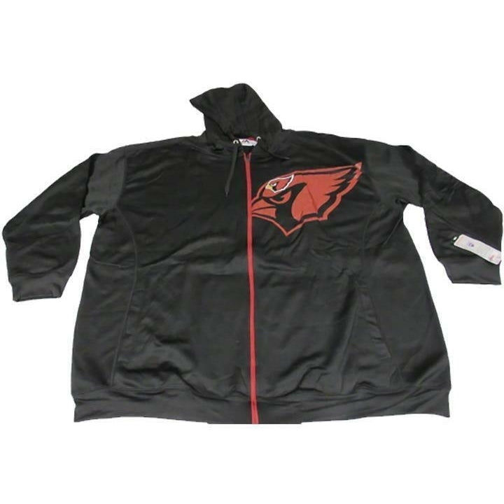 Arizona Cardinals Mens Size 5XL Black Majestic Polyester Jacket Hoodie Image 1