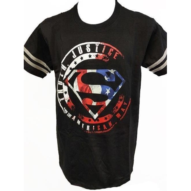 Superman Unisex YOUTH S Small Size 8 USA Patriotic T-Shirt Image 1