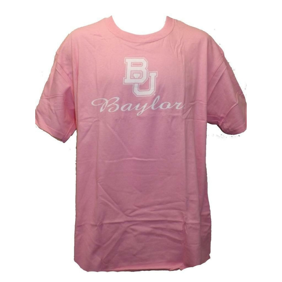Baylor University Bears Adult Mens Size XL XLarge Pink Shirt Image 1