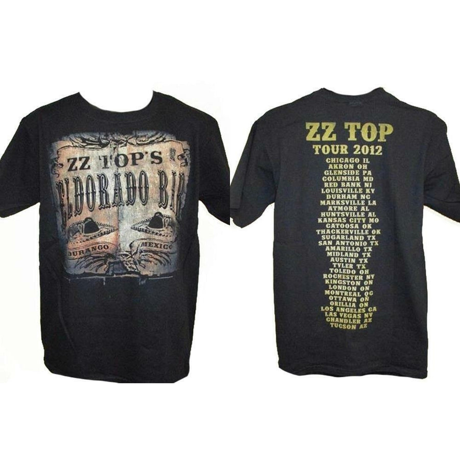 ZZ Top Eldorado Bar Tour 2012 Mens Adult M Medium Licensed Concert Shirt Image 1