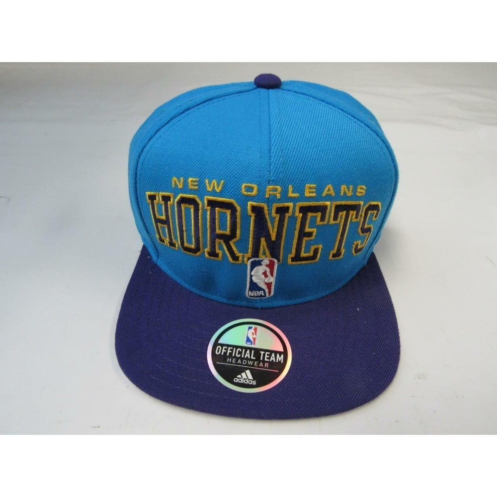 2013 Draft Day  Orleans Hornets Mens OSFA Adidas Snapback Flat Brim Hat 28 Image 2