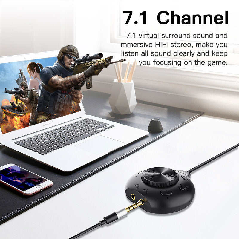 Gaming Headphones7.1 Virtual Sound Card 13mm Driver HIFI Stereo Wired Earphones Magnetic Headset with Mic Image 2
