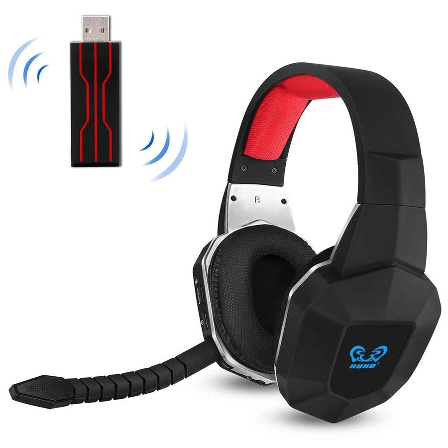 Wireless Gaming Headphone Virtual 7.1 Surround Sound Headset with Removable Microphone for PS4/PC 2.4G Image 1