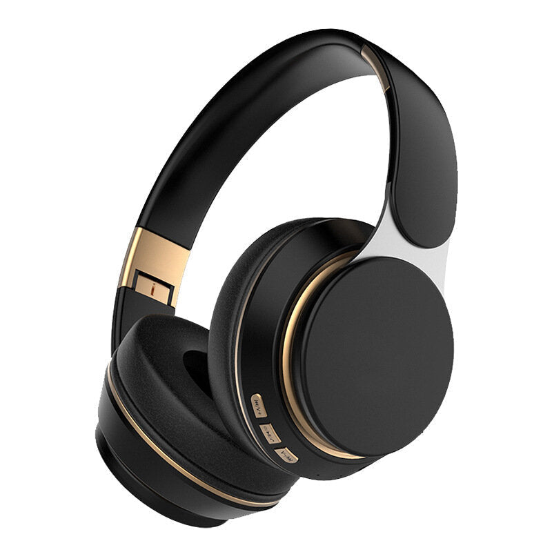 Bluetooth 5.0 Wireless Headphone 9D Stereo CVC 8.0 Noise Cancelling Folding Headsets with Microphone Image 1