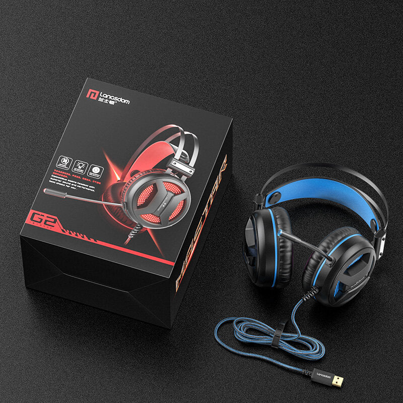 USB 7.1 Gaming Headset RGB Light Headphone with Noise Cancelling Microphone for PC Laptop PS4 Xbox Image 2
