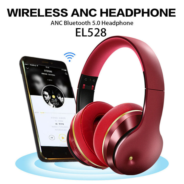 Bluetooth Over-Ear Headphone Active Noise Cancelling Wireless Headset Stereo HIFI Deep Bass Sports Gaming Earphone With Image 4