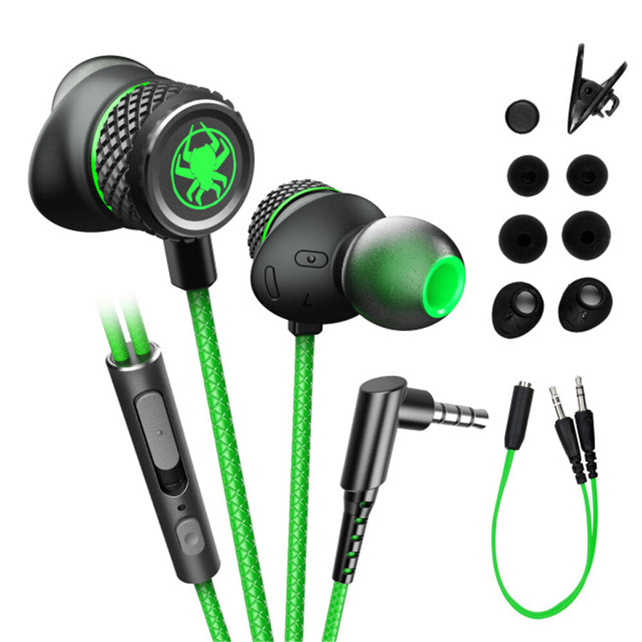 Wired Earphone Stereo 10MM Dynamic Noise Reduction Earbuds 3.5MM In-Ear Gaming Headset with Mic Image 1