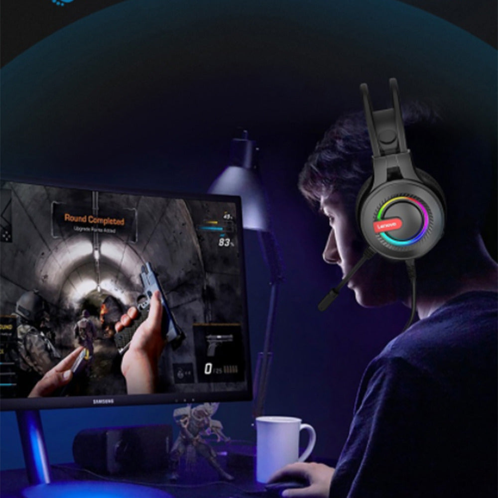 Wired Luminous RGB Headphones 3.5mm+USB USB 7.1 Channel Professional Gaming Headset Wired Headset with Mic Image 2