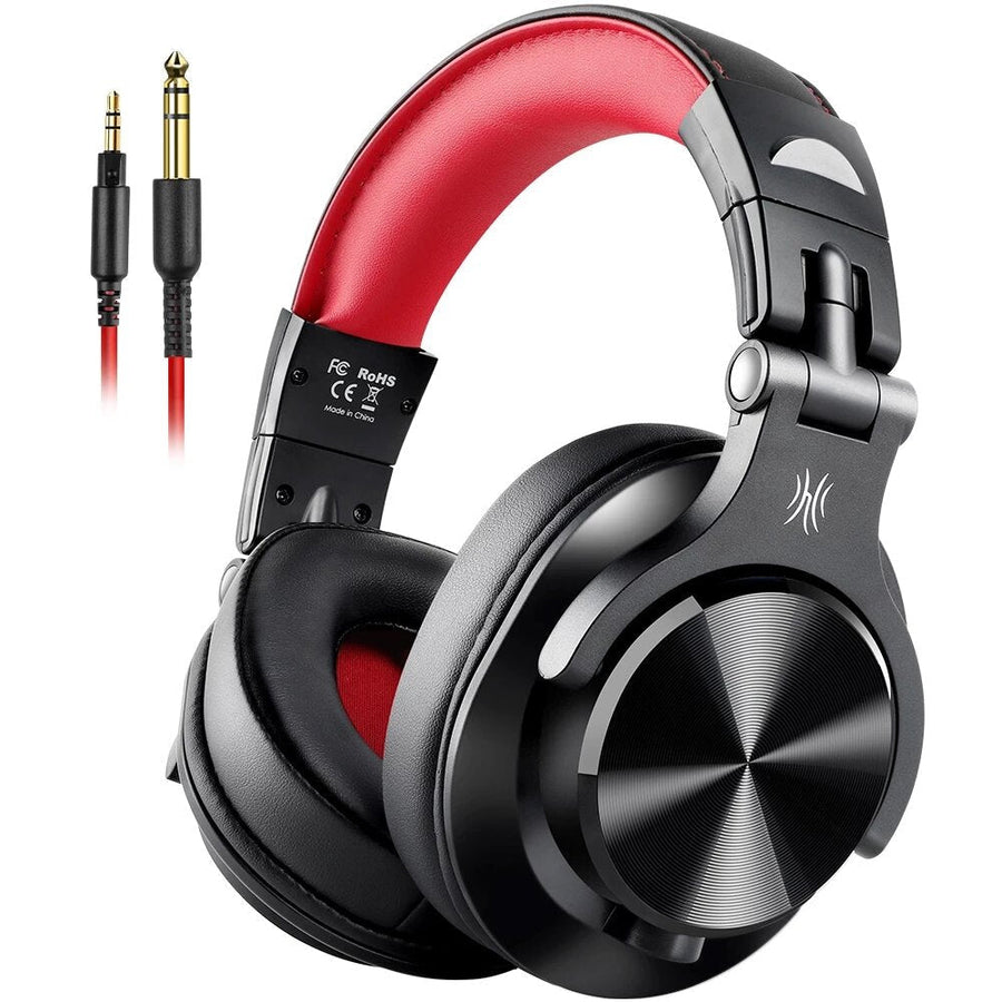Wired Headphones HIFI Stereo 40MM Dynamic 3.5mm/6.35mm Head-Mounted Stretchable Studio DJ Gaming Headset with Mic Image 1