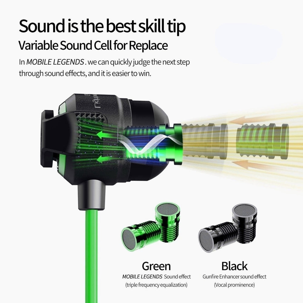 Airburst Super Bass Dual Variable Sound Cell HD Voice Earphone Gaming Headset Earbuds Metal Filters Image 2