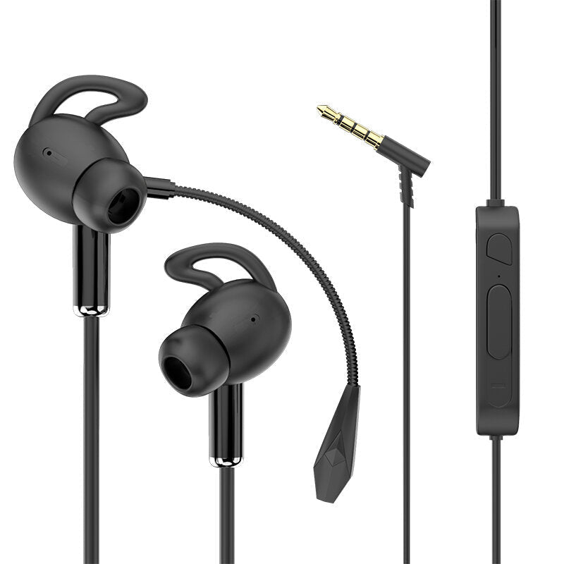 Jack in Ear 3.5mm Gaming Headsets Earbuds Noise Cancelling Earphones with Dual Mic Image 1