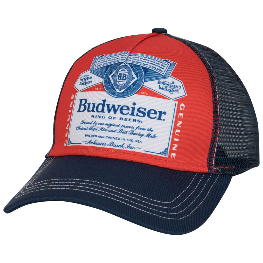 Budweiser Curved Brim Snapback Hat Image 1