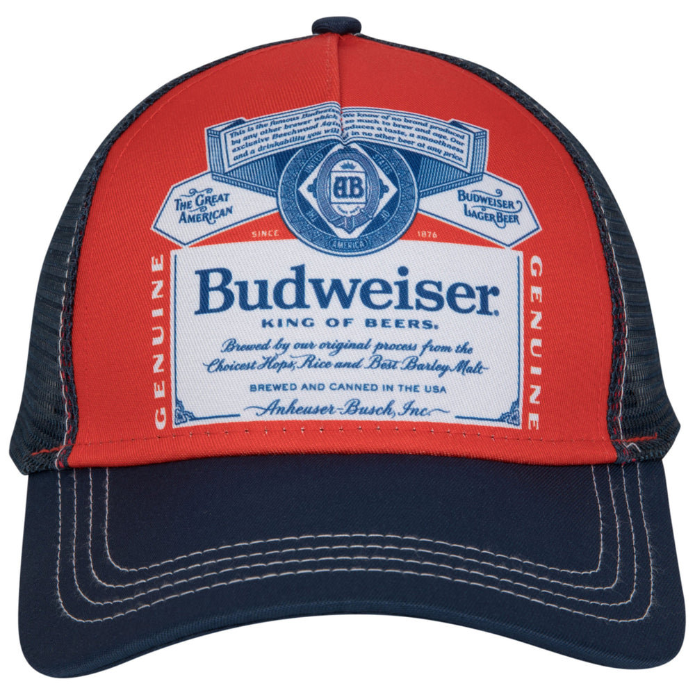 Budweiser Curved Brim Snapback Hat Image 2