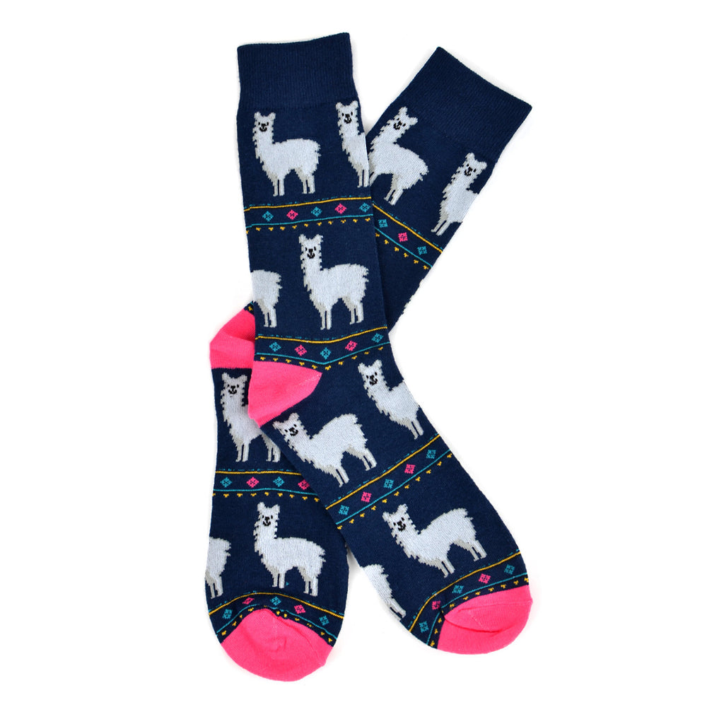 Mens Alpaca Novelty Socks South America Party Animal Pack Animal Fun Crazy Socks Image 2