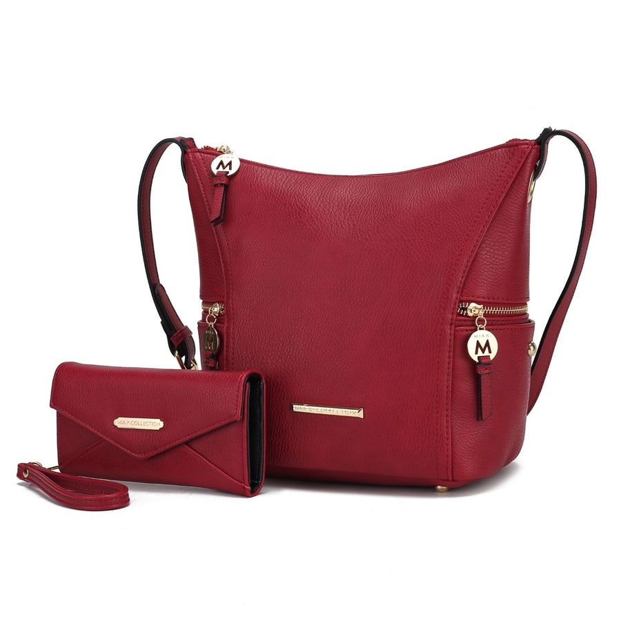 Lux 2 pcs Hobo Handbag with Wallet by Mia K. Image 1