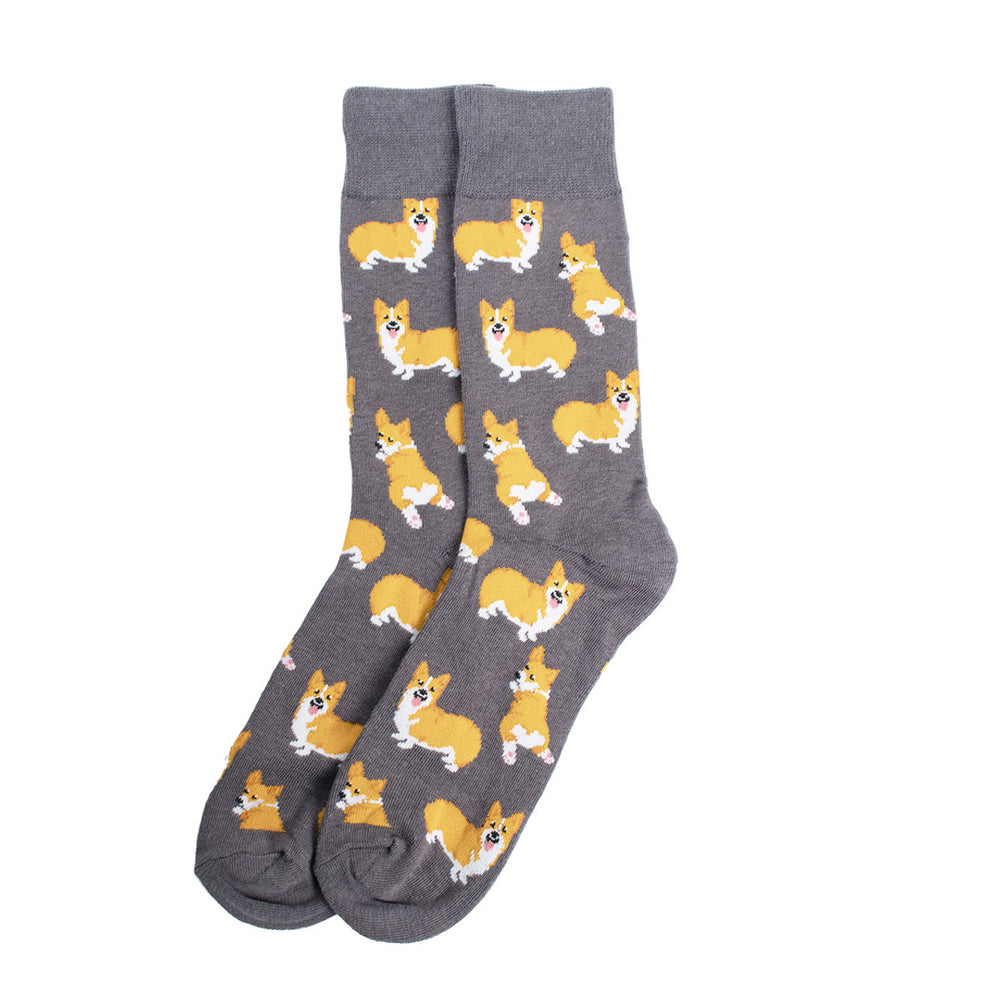 Corgis Dog Fun Socks Mens Dancing Dog Novelty Socks Funny Socks Dad Gifts Cool Socks Funny Groomsmen Image 2