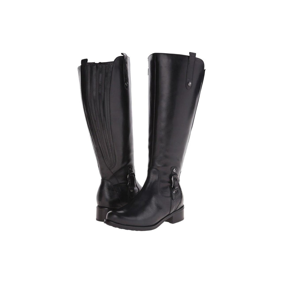 Blondo Venise Wide Calf Waterproof Tall Black Leather Riding Boots 5.5 Womens Image 1