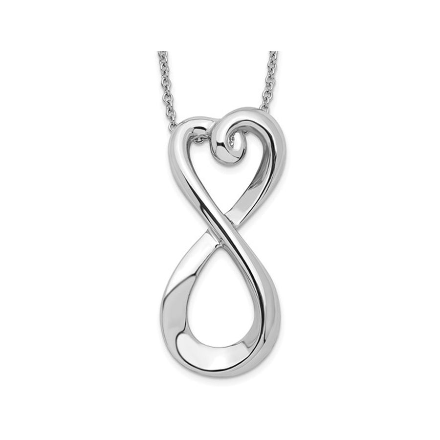 -Infinite Love- Pendant Necklace in Sterling Silver with Chain Image 1