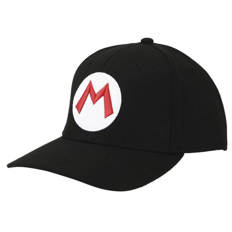 Super Mario Embroidered Symbol Pre-Curved Bill Snapback Hat Image 1