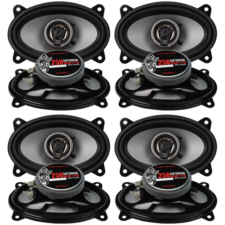 (Pack of 4) Pair of Crunch CS46CX CS Series Speakers (4" x 6"Coaxial250 Watts max) Image 1