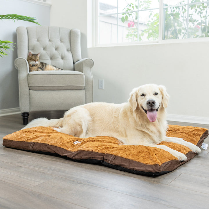 Armarkat Model M05 Extra Large Pet Bed Mat with Poly Fill Cushion in Mocha and Earth Brown Image 4